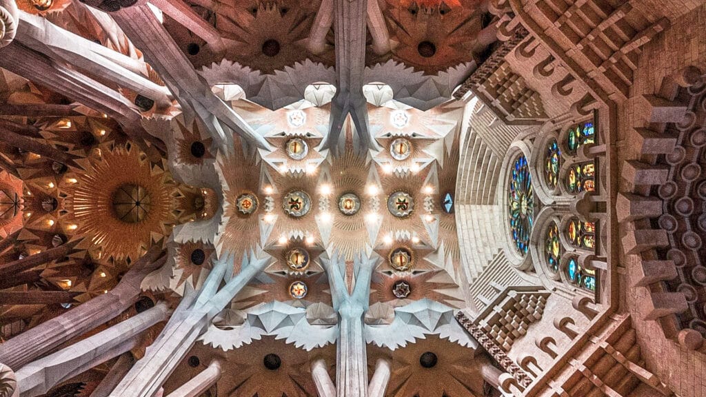the ceiling of sagrada familia