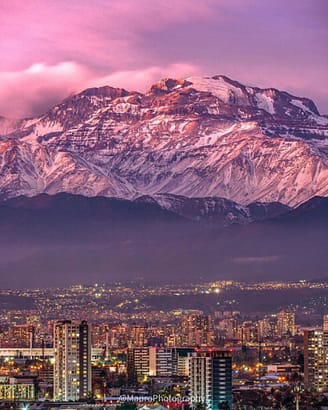 the andes mountains in santiago de chile
